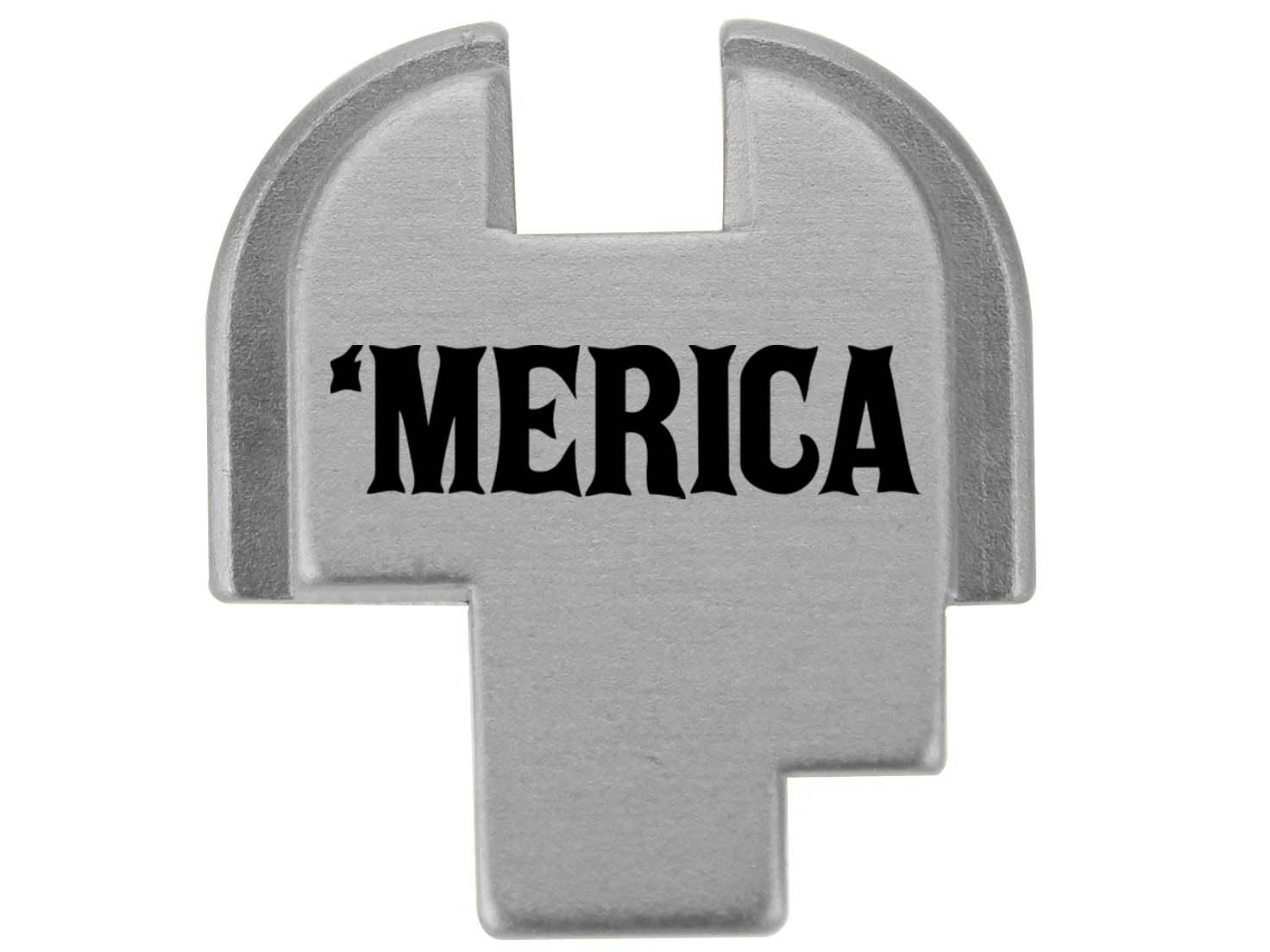 NDZ PerformanceSlide Cover Back Plate for Springfield Hellcat & Hellcat Pro 9mm, Blue Anodized Aluminum with Black Laser Engraved Patriotic Images - Choose Image & Plate Color