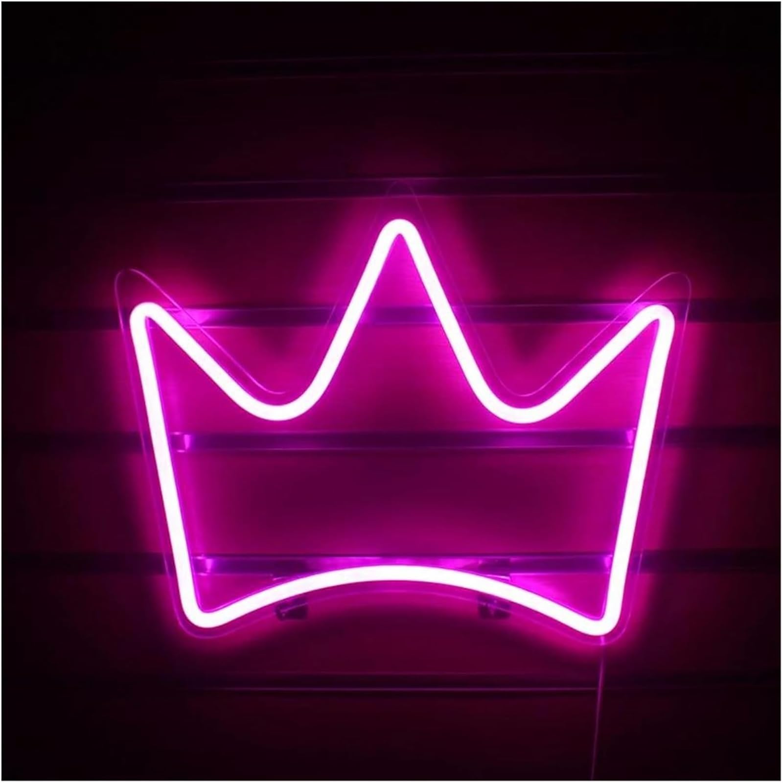 Luz de neón Letrero de neón con letras coloridas para interiores, diseño para corona y reina, interruptor