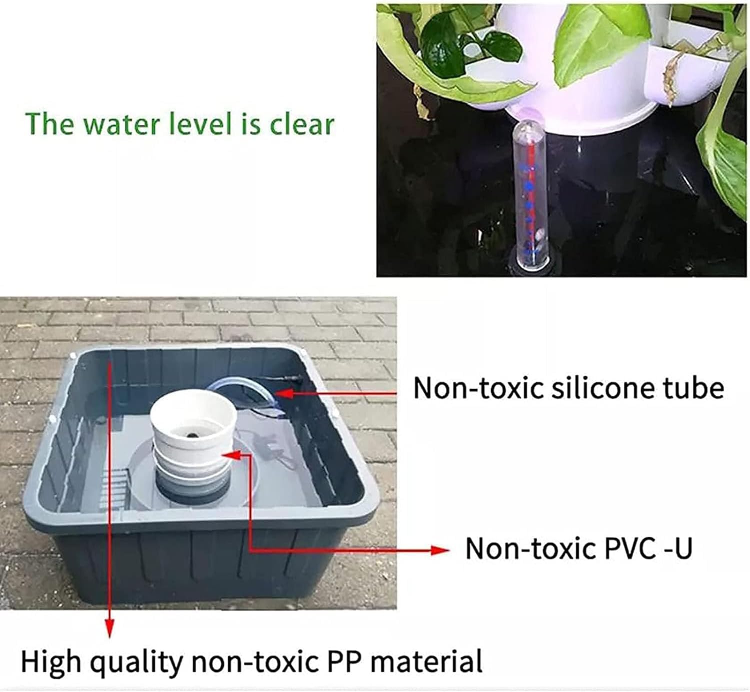 Kit de Cultivo hidropónico en Torre de 45 Orificios Kit de Cultivo aeropónico en Torre de 15 Niveles, hidroponía en Torre para Cultivar Frutas y Verduras