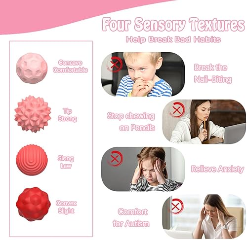 Miniatura 82 de Bolas magnéticas de silicona para adultos, bolas magnéticas de silicona suave, 2 unidades de 1.594 in, juguetes sensoriales para aliviar el estrés