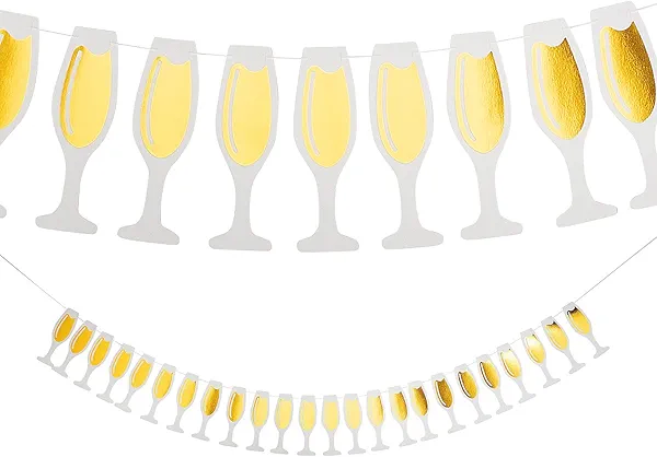 Champagne Glass Garland - Party Decor - 1 Piece