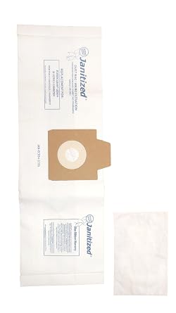 JAN-EC934-210 Premium Replacement Commercial Vacuum Paper Bag for Euroclean UZ934 & UZ932 Canister Vacuum Cleaners 10-10 Packs