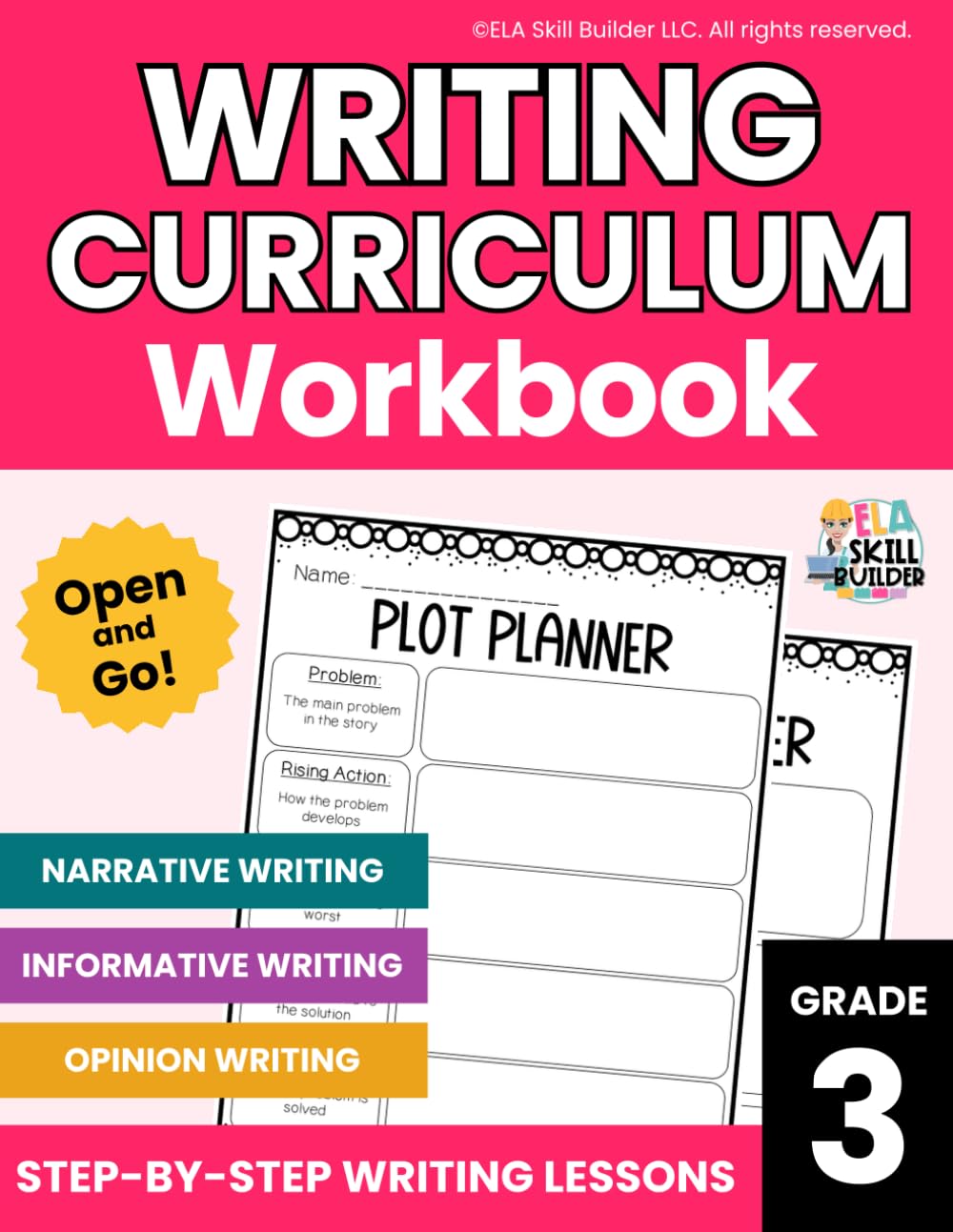 Grade 3 Writing Curriculum Workbook: Narrative Writing, Informative Writing, Opinion Writing, 3rd Grade Daily Writing Practice, Homeschool ELA Curriculum (Elementary Grammar & Writing Workbooks)