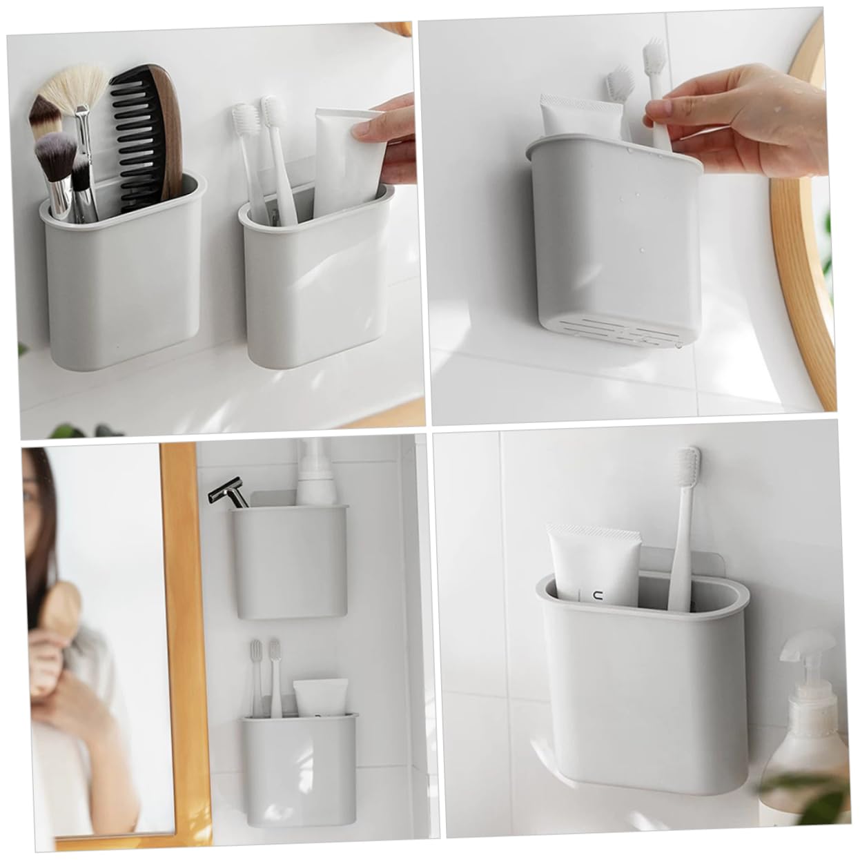 Garneck 10 Pezzi Porta Spazzolino Da Denti Supporto Da Parete Per Spazzolino Da Denti Organizer Da Parete Per La Cucina Organizer Da Parete Per Il Bagno Organizzare La Doccia Plastica