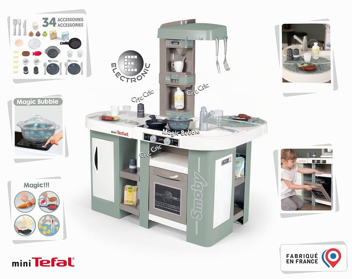 Smoby - Tefal Cuisine Studio XL Bubble - 34 Accessoires - Magic Bubble - Jouet d'Imitation pour Enfant - A Partir de 3 Ans