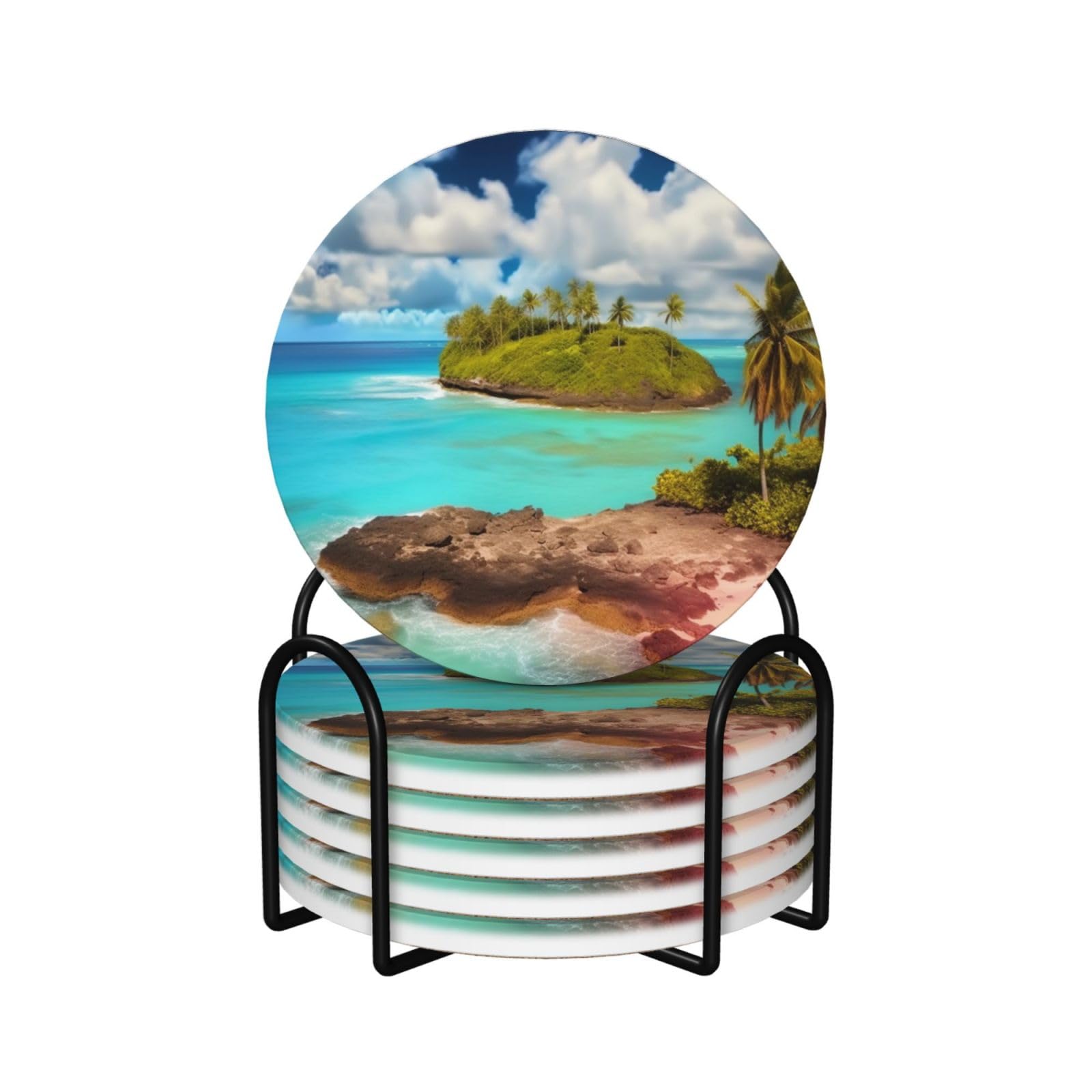 Dessous de verre en céramique idée cadeau originale pour pendaison de crémaillère