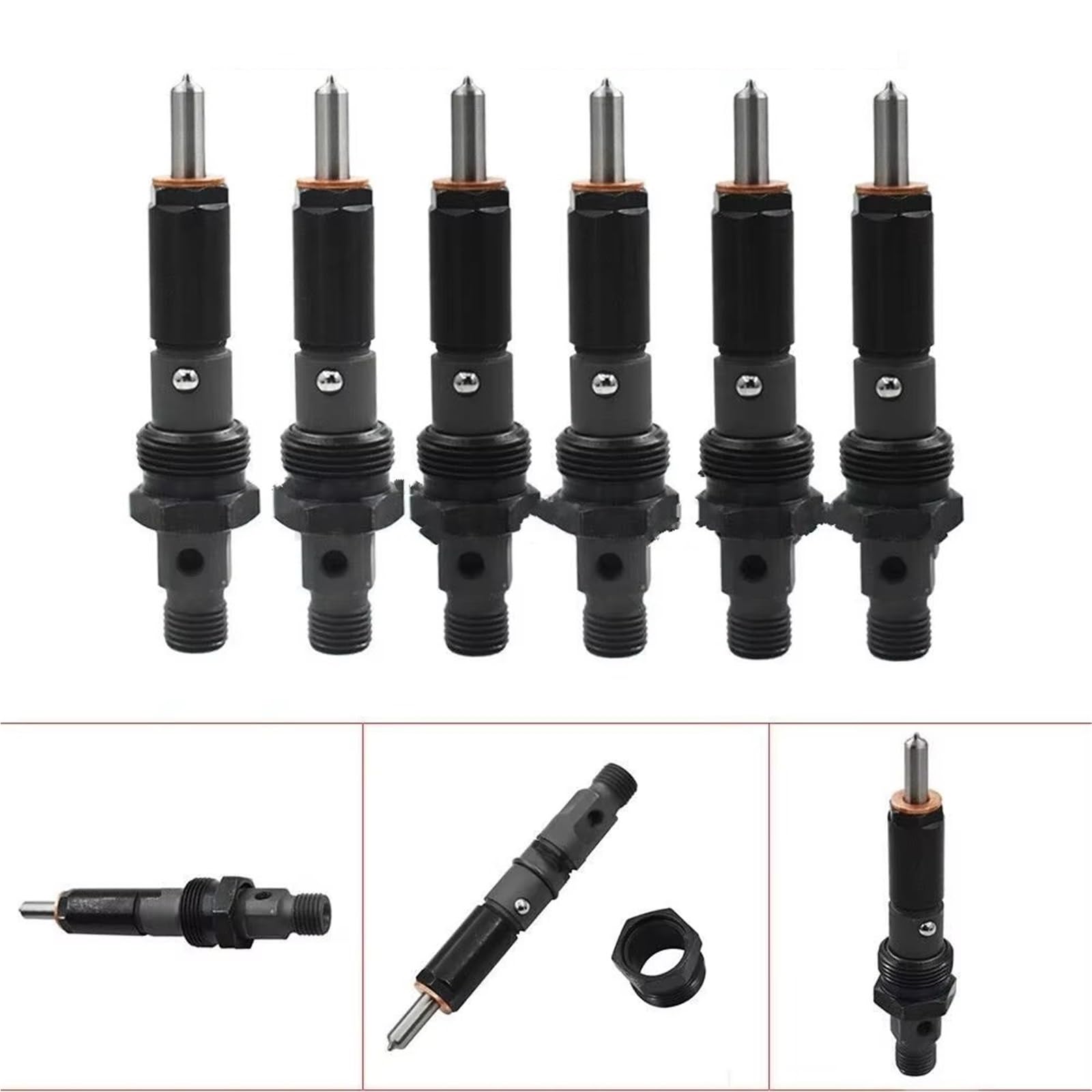 Inyector de Combustible para vehículos diésel (1994-1995, 1996, 1997, 1998, 5,9 L, 40-60 HP, KDAL59P6 4BT, 6 Piezas, 4928990)