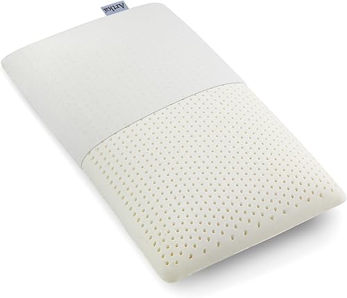 Talalay - Almohada de látex 100% natural de alta calidad, almohada de cama suave para dormir con funda de almohada de algodón extraíble que ayuda a