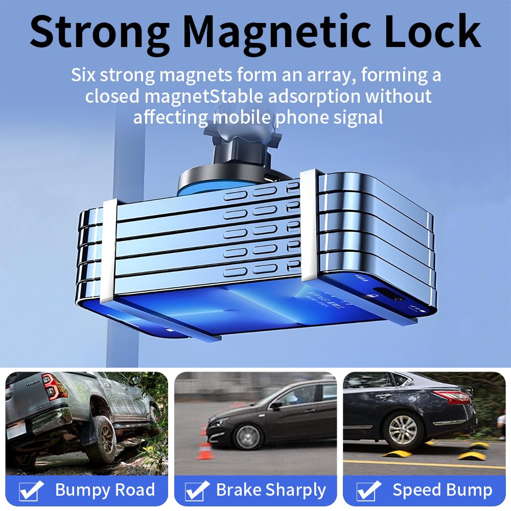 Magnetische Autohalterung für Chevrolet Chevy Camaro 2016, 2017, 2018, 2019, 2020, 2021, 2022, 2023, 2024, Auto-Zubehör, beste Handyhalterung, schnelles 15 W kabelloses Ladegerät