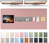 Vista 40 de YSAGi Almohadilla de piel protectora para escritorio, gran alfombrilla de ratón, alfombrilla de escritorio de piel sintética antideslizante