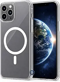 Capa Mag-Safe para iPhone 11 Pro Max Transparente Premium – Clear Case Anti-Amarelamento, Proteção de Câmera, Anti-Impacto e Magnética Compatível com Mag-Safe
