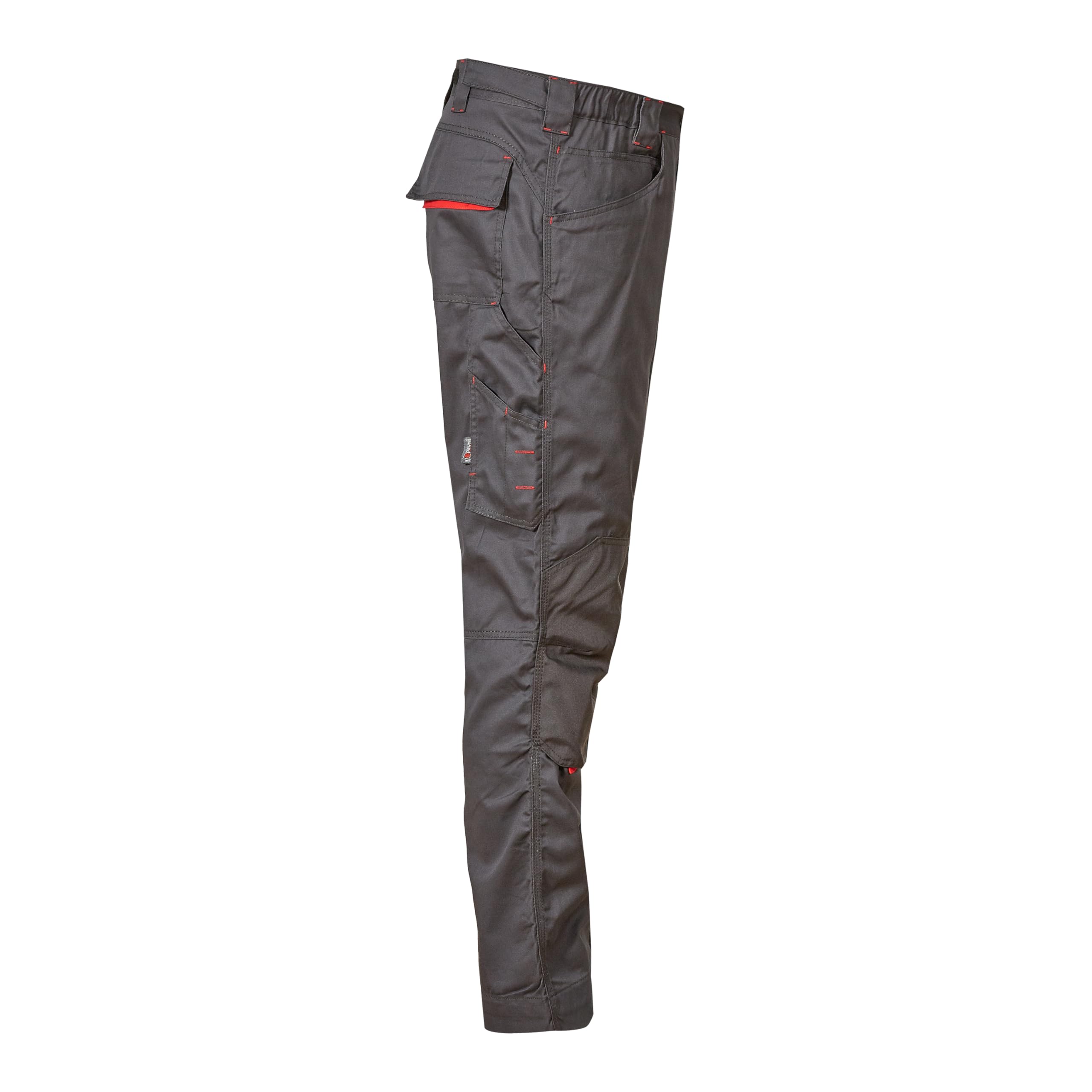 U-Power NIMBLE, pantaloni da lavoro da uomo, pantaloni cargo con elastico in vita, con tasche per ginocchiere, multitasche, tessuto confortevole, usura esterna resistente e durevole (Grey Meteorite-44)