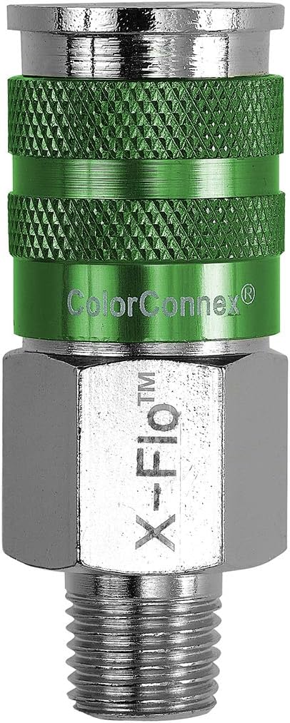 ColorConnex X-Flo Coupler, ARO Type B, 1/4" MNPT, Green - A71426B