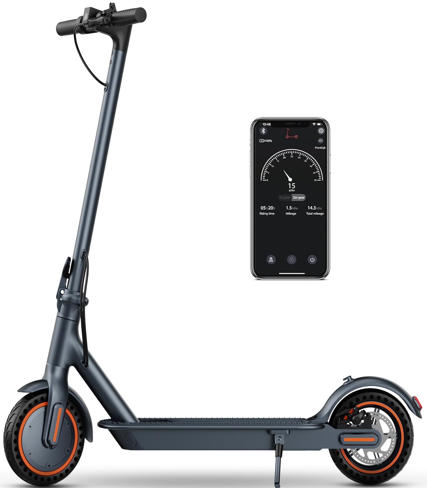 Electric Scooter - 350W Motor, Up to 19-21MPH / 18-21 Miles Range, 8.5