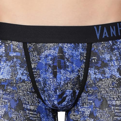 Image of Van Heusen Men's Cotton Trunk - Pack of 1 | Contoured pouch for support | Antibacterial Briefs | Sweat Absorbant | Moistue Wicking | Breathable Everyday Underwear | Long Lasting Color| Fun Prints | Style 10051