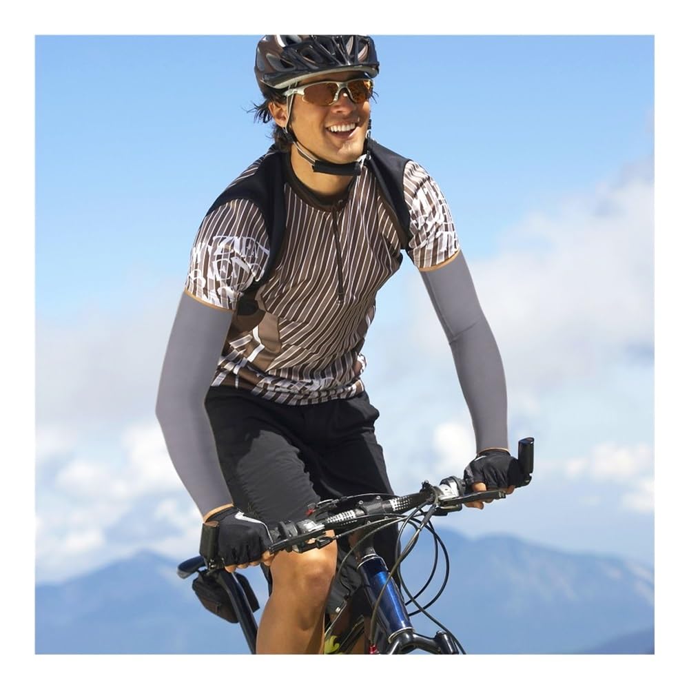 Sport Maniche Braccio Ciclismo Corsa Pesca Arrampicata Manicotti Sole Protezione UV Fresco Copertura Delle Mani Elastici Polsini Estate Uom