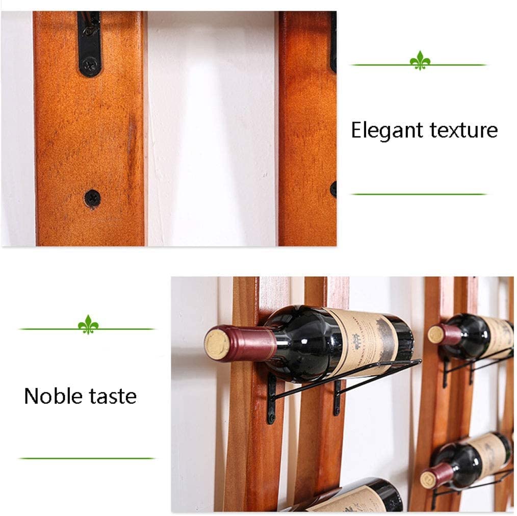 Portabottiglie per Vino Rosso， Portabottiglie da Parete Portabottiglie da Vino 5 Portabottiglie da Vino Scaffale Portabottiglie in Legno Rustico Casa Cucina Bar Decorazione