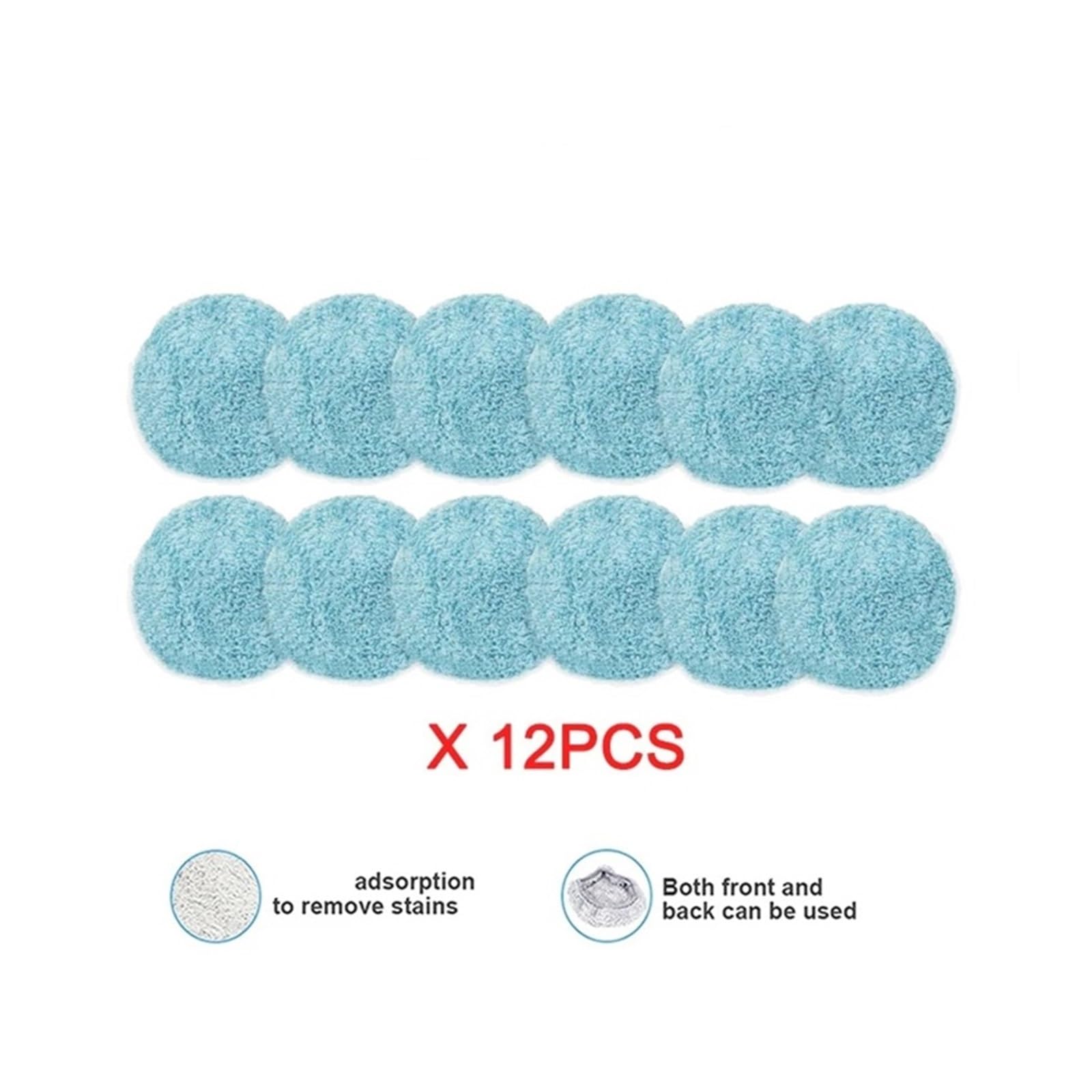 Panno for La Pulizia Delle Finestre, Compatibile Con Purerobo, Set Di Pulizia Del Panno for Scopa Da 24 Pezzi for Robot for Finestre Rotonde, Compatibile Con Hobot, 388 Cuscinetti(Grey 24pcs)