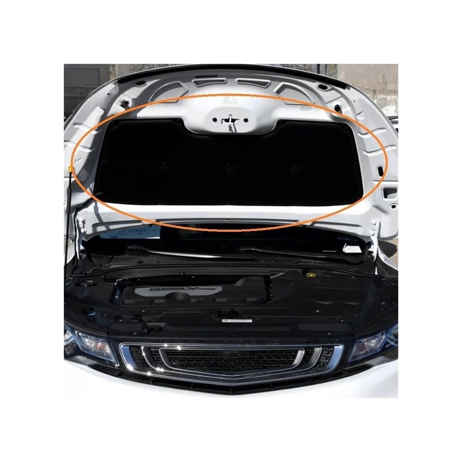Wuqqxxqcm One Color Car Engine Hood Heat Sound Insulation Cotton Aboard,Compatible For Geely Emgrand Gl