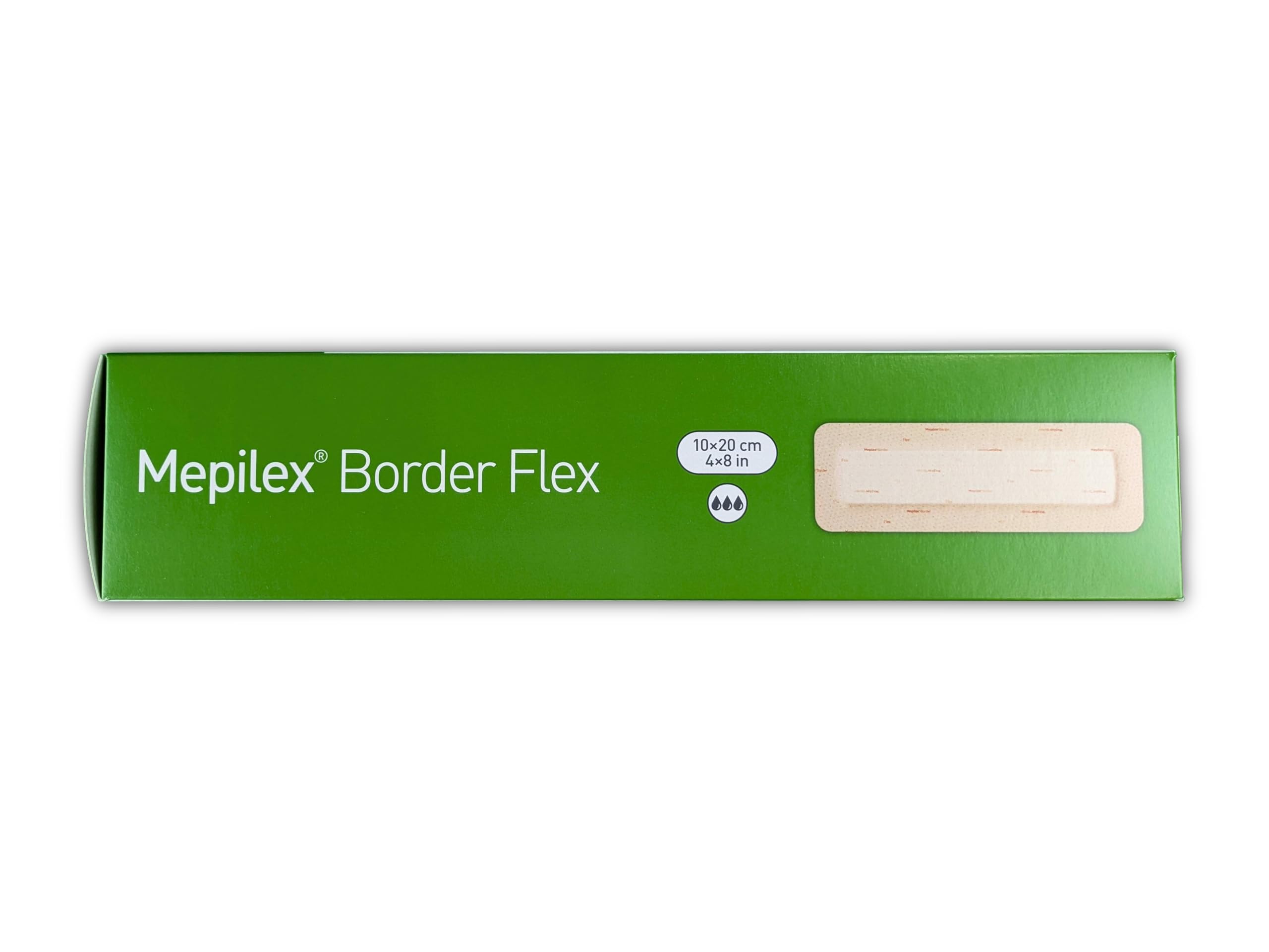 Mepilex Border Flex, 10 x 20 cm, Selbsthaftender weicher Silikonschaumverband, 10 Stk.
