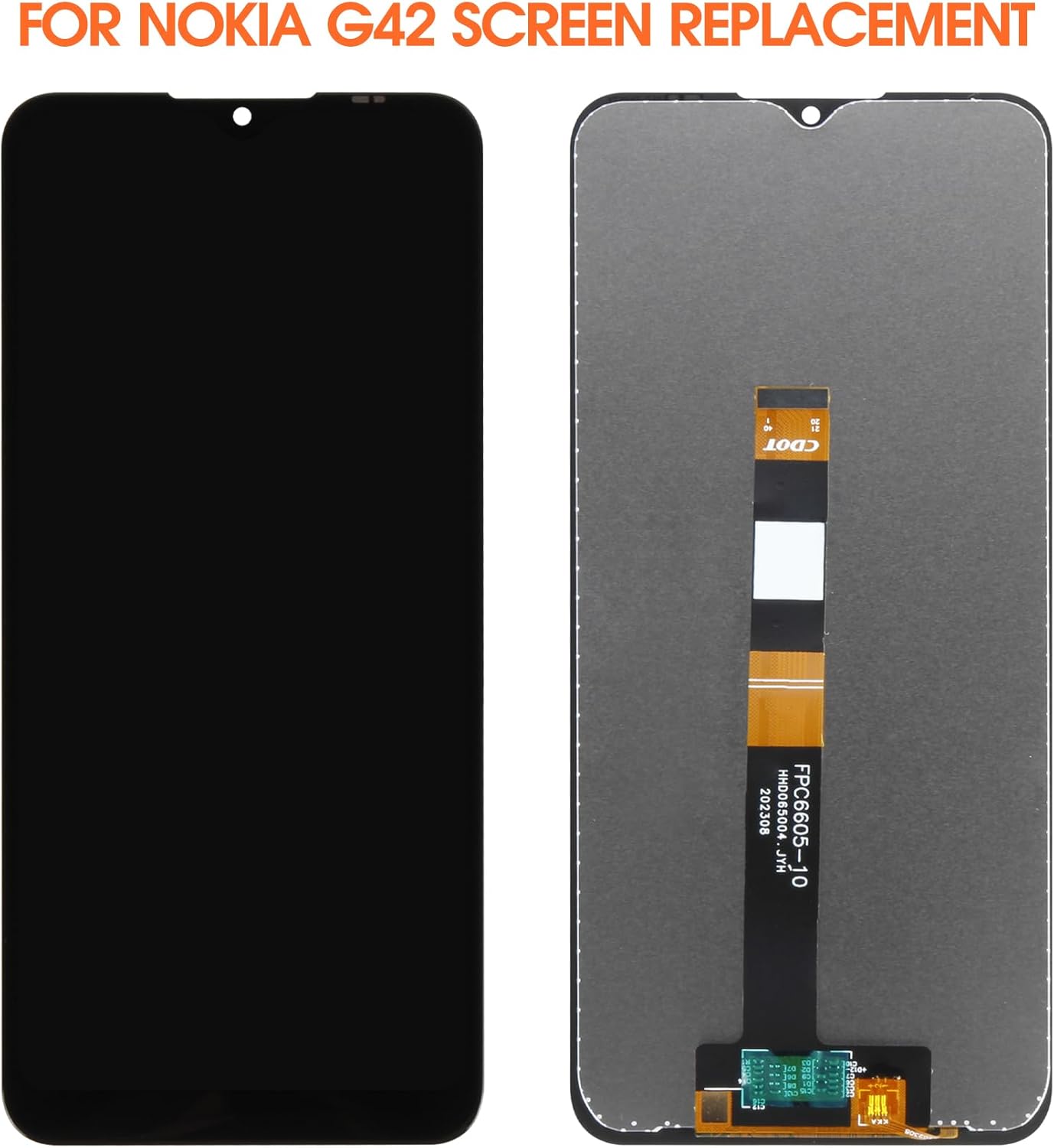for Nokia G310 Screen Replacement for Nokia G310 5G LCD Display for Nokia G42 LCD TA-1573 G42 TA-1581 LCD Digitizer Assembly Repair Parts Black No Frame 6.56"
