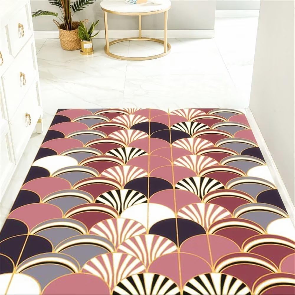 Tapis de salon rouge abstrait pour sublimer la décoration de chambre