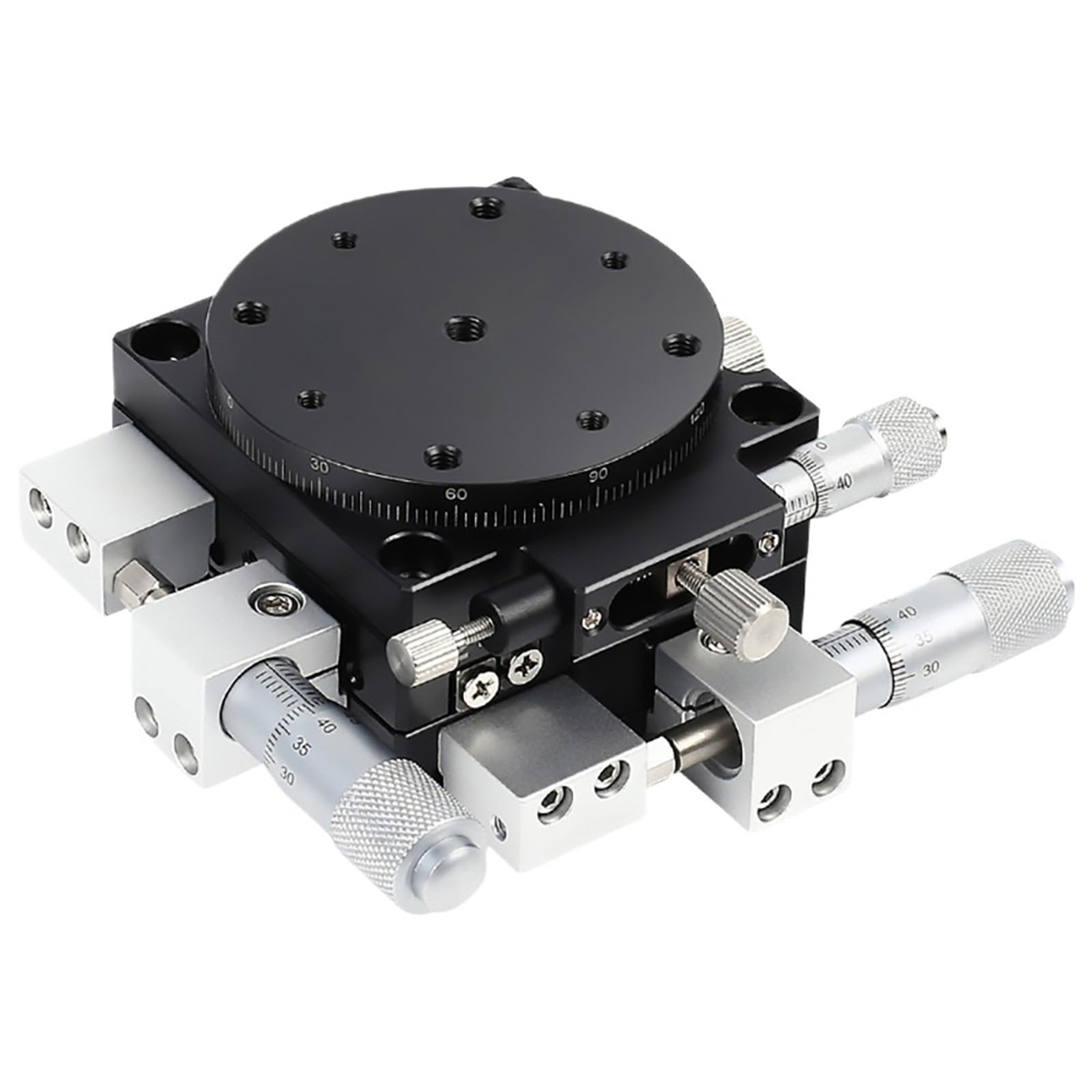 IGNVXMGKP XYR Axis 90 * 90mm LS90-LM Manual Trimming Platform Translation Table Adjust Sliding Table High Precision Linear Guide Rail