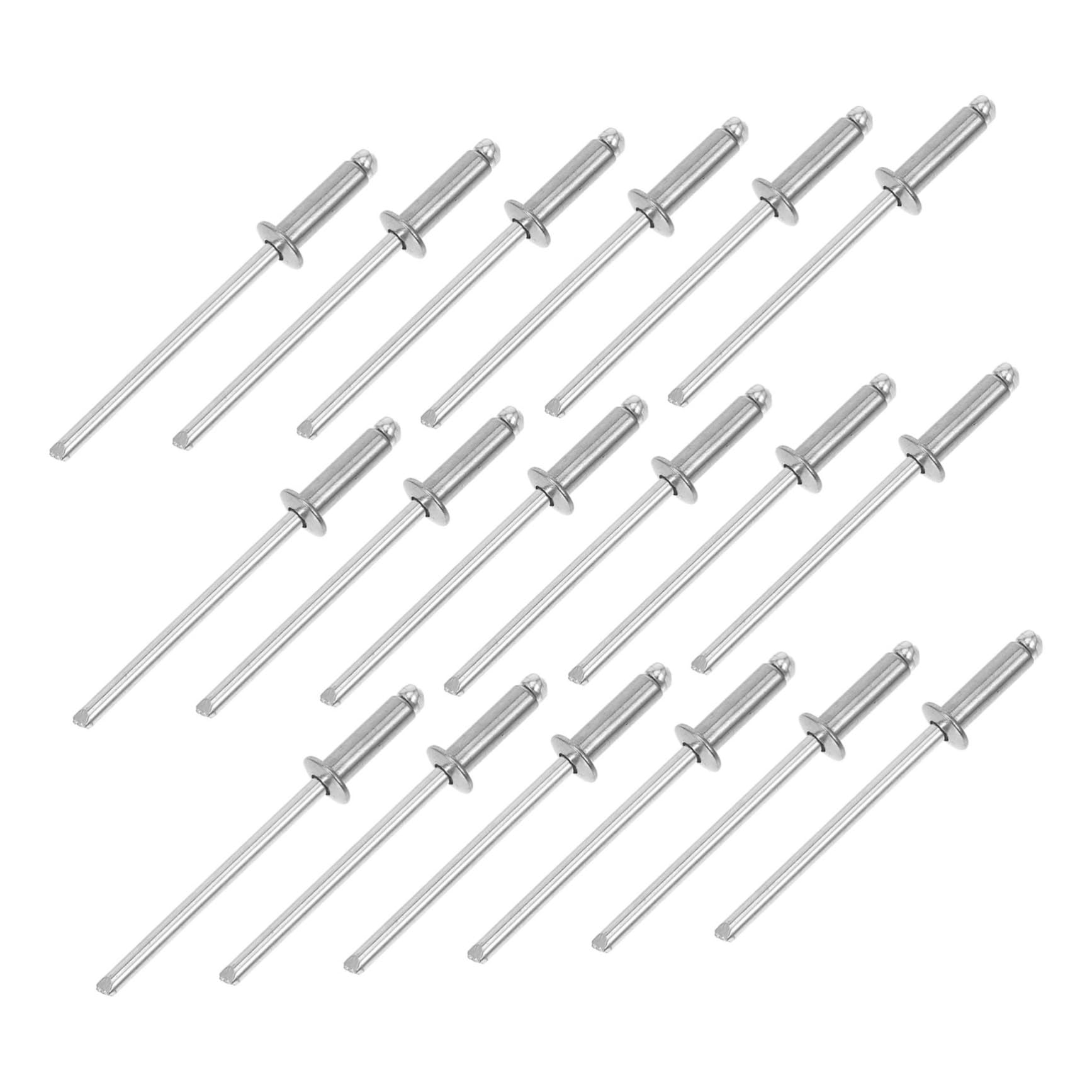 VILLCASE 50 Pcs Stainless Steel Blind Rivets Durable Dome Head Rivets for Metal Fabrication High Strength Electrical Screws for Versatile Applications and Boat Projects
