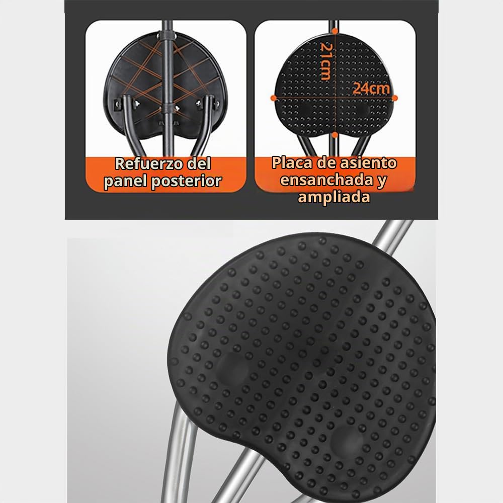 Baston Silla Plegable,Bastón con Asiento Plegable,Bastón Robusto con 3 Patas,Capacidad De Carga De 120 Kg,Cinco Alturas Ajustables,Adecuado para Personas Mayores,Discapacitados y Tumbonas