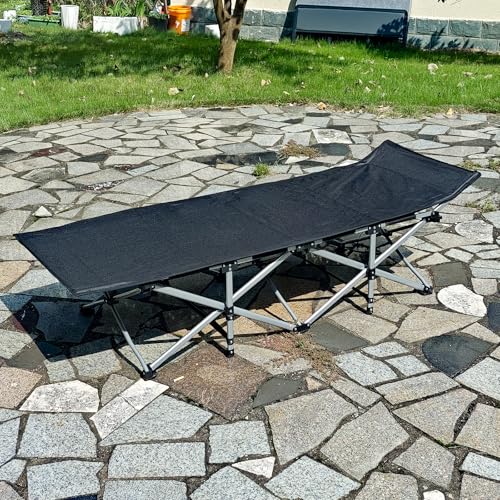 BDL Camping Cot for Adults,Portable Sturdy Heated Sleeping Cot with Carry Bag Outdoor Lightweight Camping Bed, Large Outdoor Foldable Travel Cots for Camping Beach Home Nap - Thumbnail 5