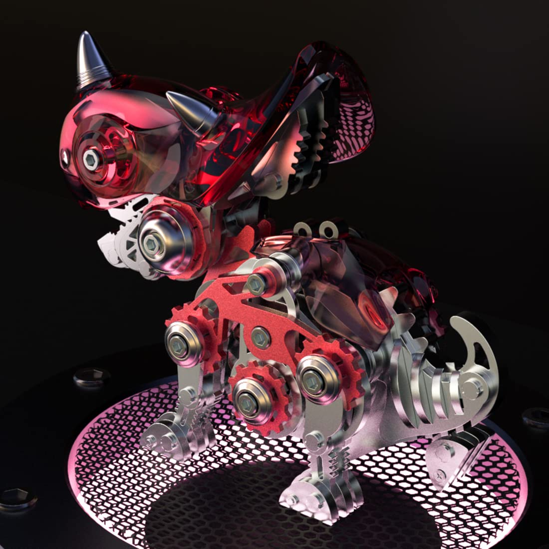 Puzzle 3D metalu serii dinozaurów Triceratops Model Kit, 222 szt. Metalowe puzzle 3D metalu, miniaturowe zestawy modeli, puzzle 3D łamigłówkami, ozdoby stali nierdzewnej dorosłych