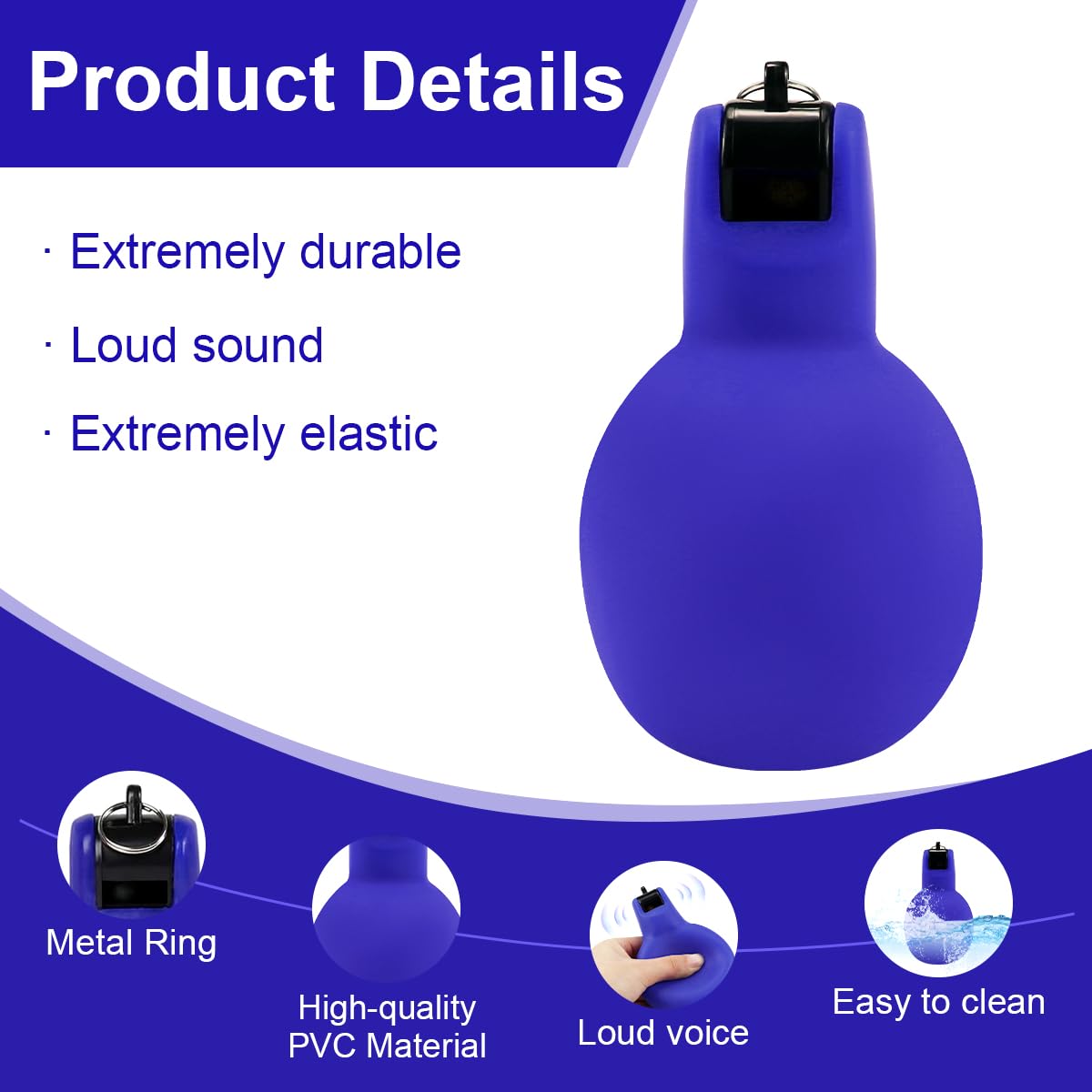 Sifflet Hygiénique Sport Sifflet Poire 2 Pièces - Sifflet à Main Hygiénique Pour Arbitre, Dressage Chien, Sports - Rouge/Bleu Sifflet Arbitre Football Basketball