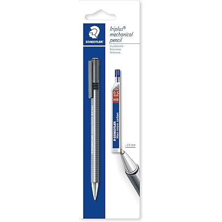 Staedtler Triplus Micro, Porte-mine de 0.5 Mm pour Écriture et dessin, Étui Blister avec 1 Porte-mine et 1 Étui de Mine Hb 0.5 Mm, 77425bk25d