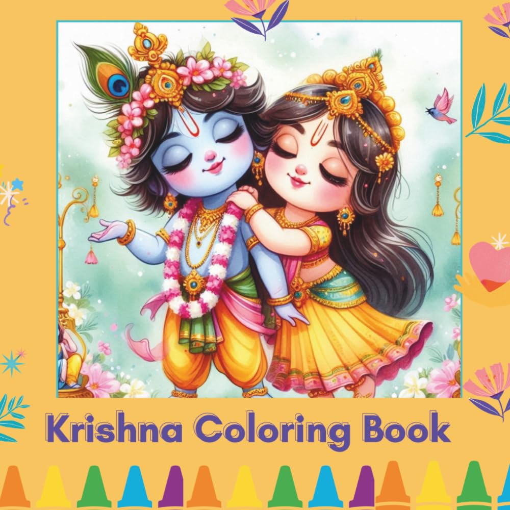 Little Devotee Coloring Book: Radha- Krishna: A Spiritual Coloring Journey with Krishna, Radha Rani & Vrindavan Friends