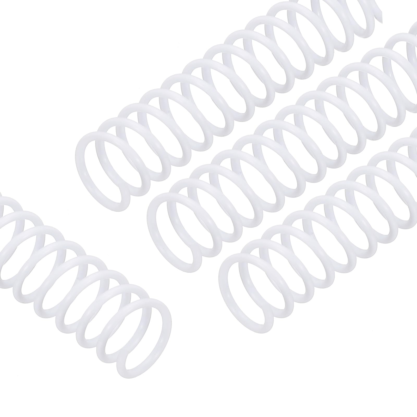 100 Pack Plastic Spiral Binding Coils, 13mm(1/2") Binding Coils 80 Sheet Capacity Spiral Binder Rings 4:1 Pitch for Office Classroom, White