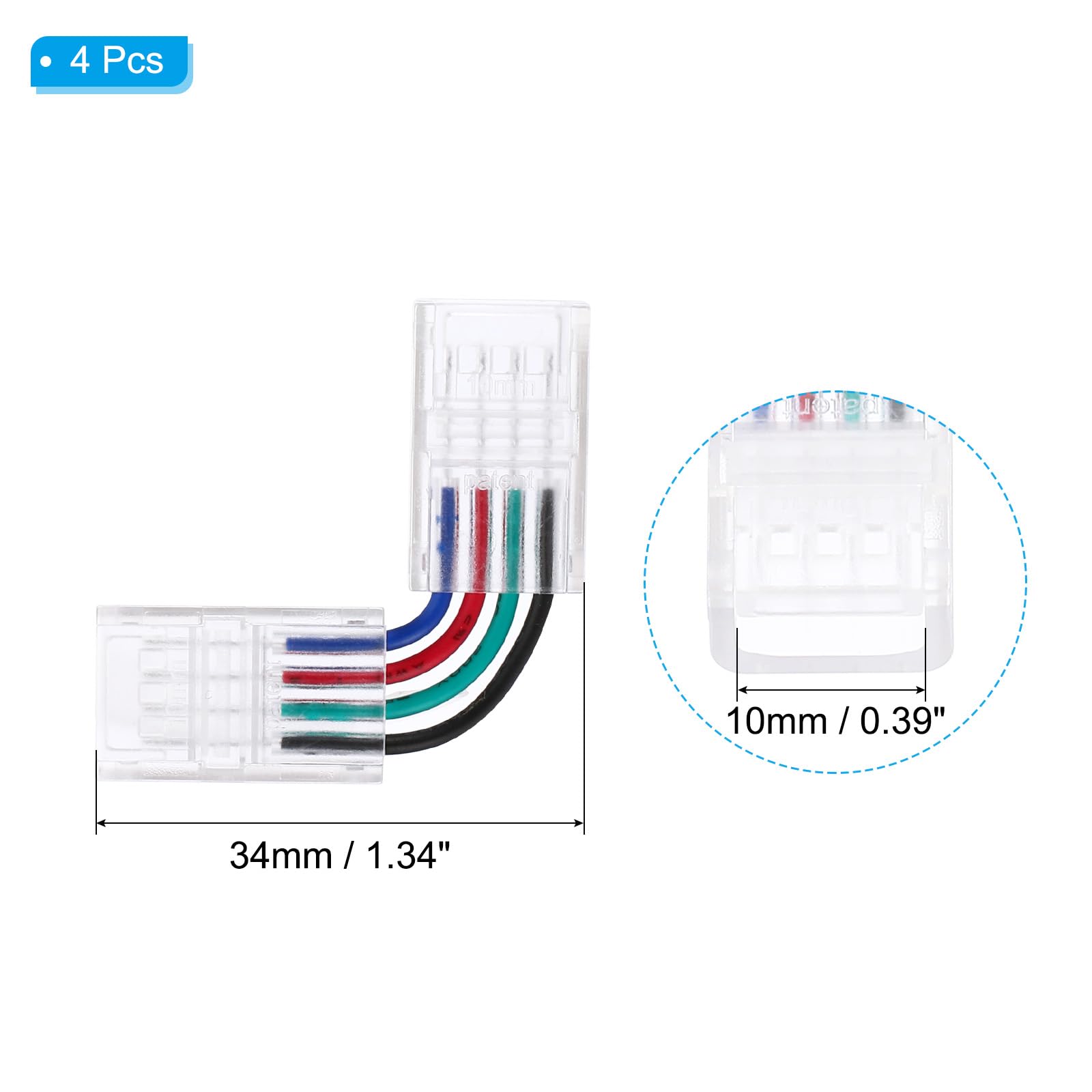 PATIKIL 4Pin RGB LED Strip Connectors - Image 2