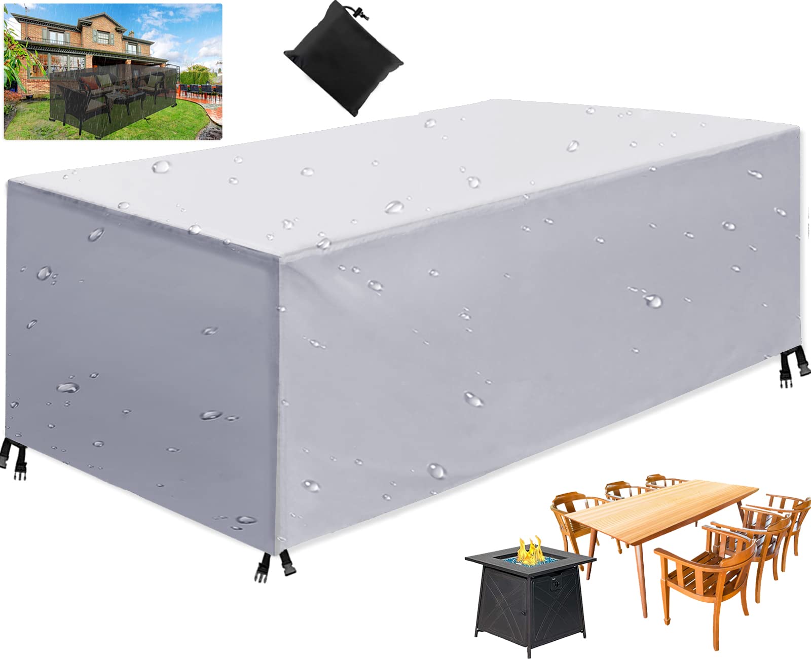 V-förmige Terrassen-Sofaabdeckung Wasserdicht – Schutz Für Outdoor-Möbel Bei Jedem Wetter