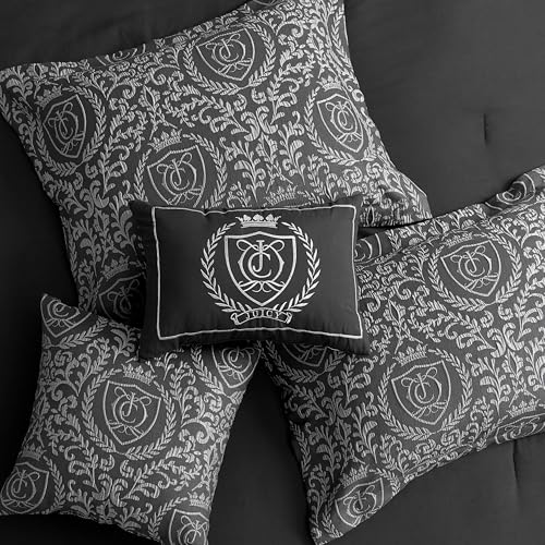 Image of Juicy Couture Dovona Bedding Set 4-Piece Twin /Twin XL Comforter Set, Black