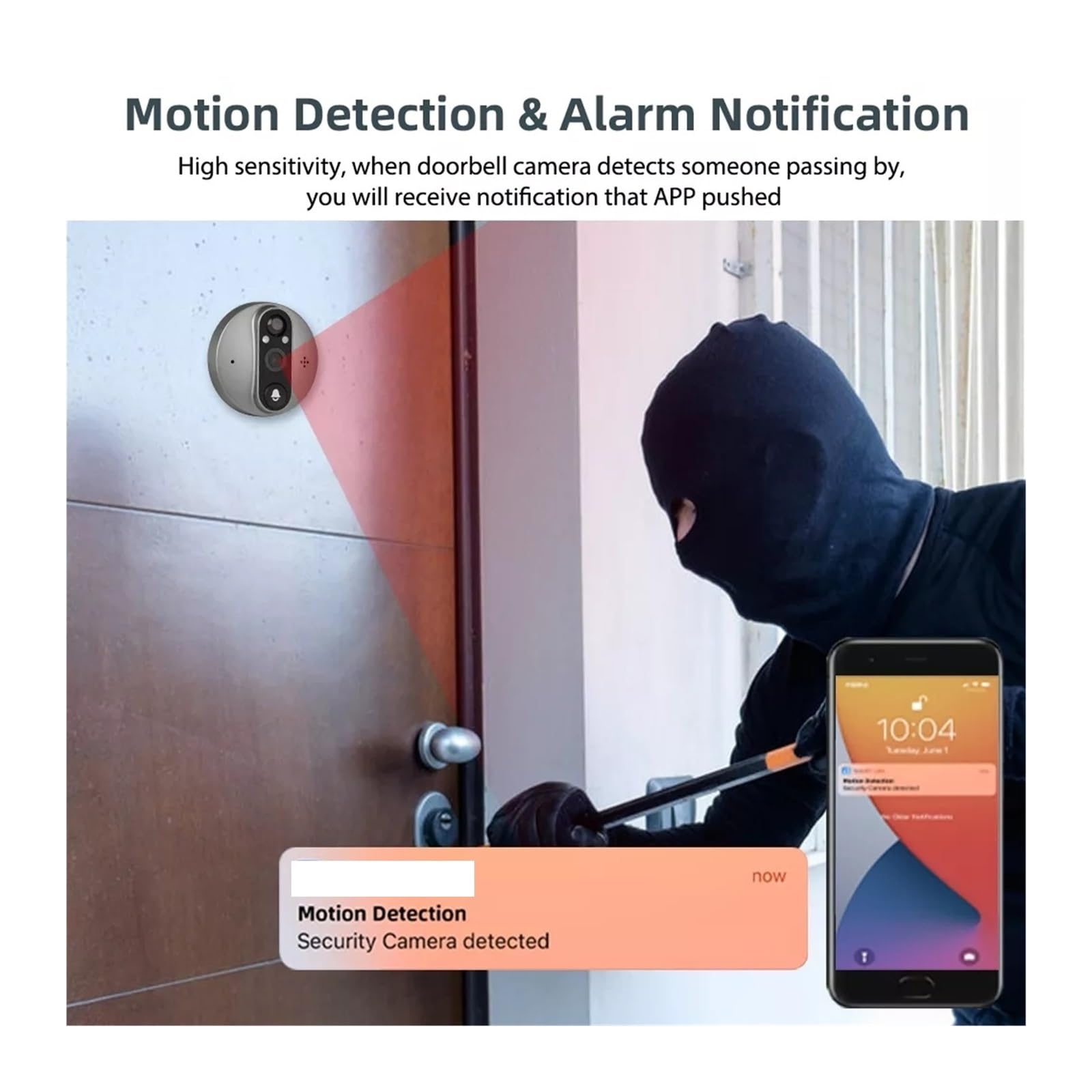 Vie Intelligente sans Fil sécurité Maison vidéo Sonnette caméra(Tuya Camera 64G)