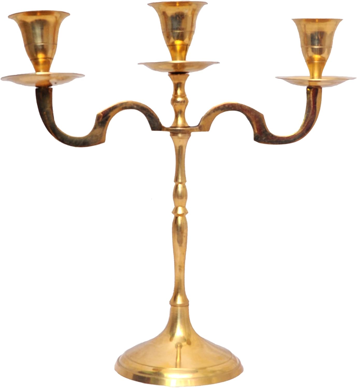 Brass Menorah Candle Holder Fancy Vintage Candle Stand Decoration Candlestick Holder for Living Room