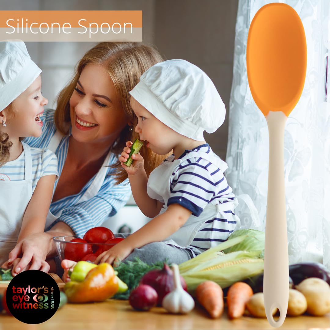 Taylors Eye Witness Large Silicone Stirring Spoon, Buttermilk & Saffron, Dishwasher Safe, Non-Stick - Image 2