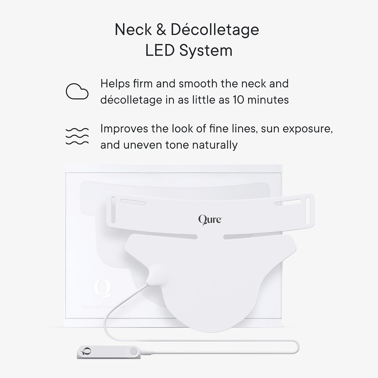 Qure Neck & Décolletage & Chest LED System, Red Light Therapy with 2 Wavelengths of Light, Red 633nm and Near-Infrared 830nm - Image 8