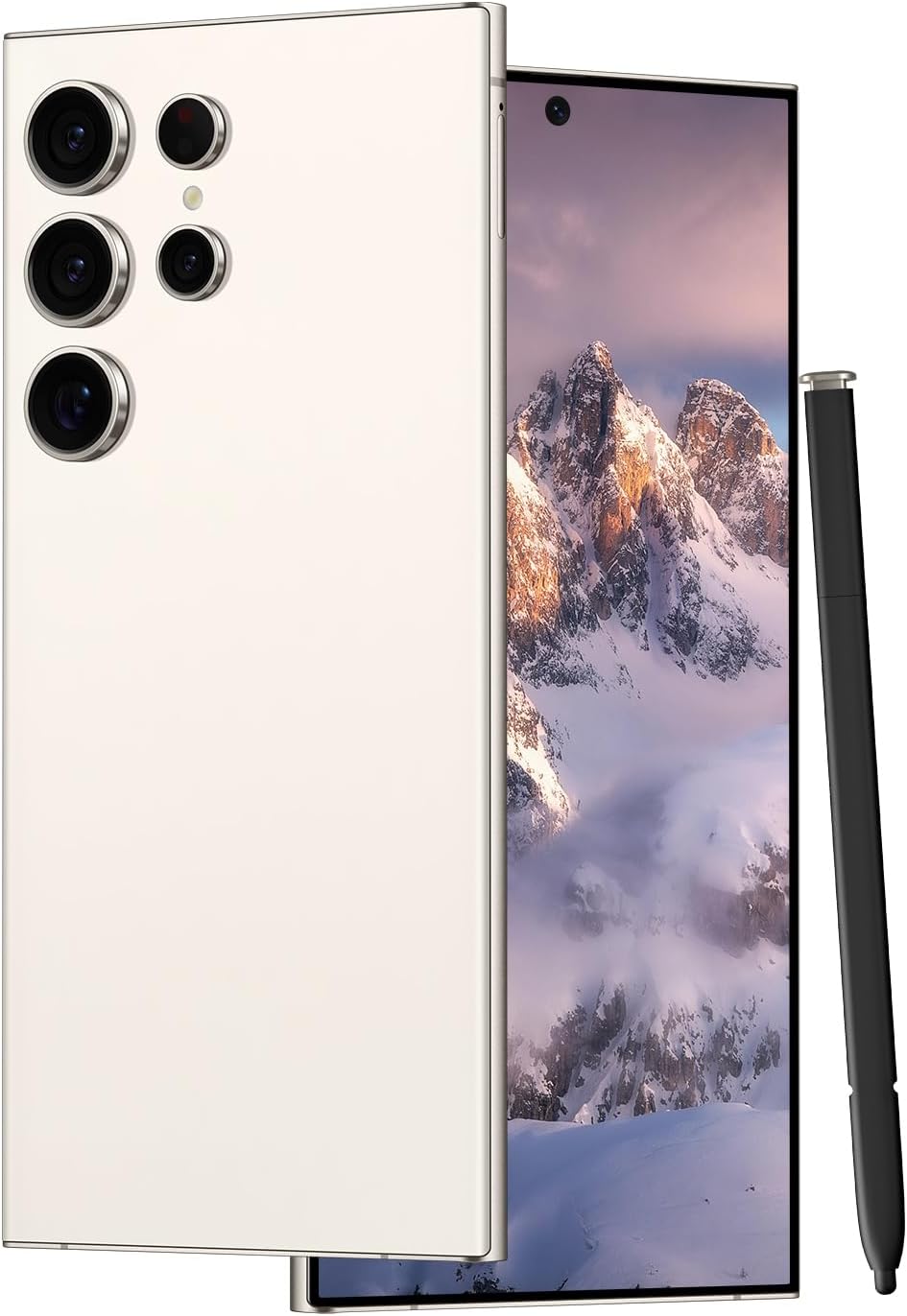 Unlocked Cell Phones C24 Ultra Smartphone Android 13 Phones 8GB+256GB/6.8" HD Screen/Dual SIM/108MP+48MP Camera/6800 mAh/Built-in Pen (White)