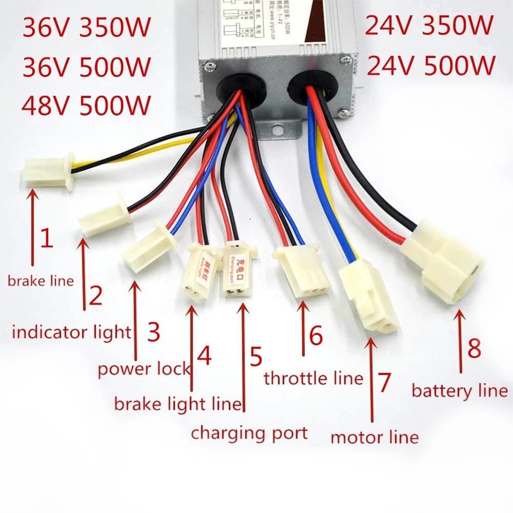 Centralita hulajnoga elektryczna szczotkowana kierowca silnika roweru elektrycznego, akcesoria do kontrolera roweru elektrycznego 24 V/36 V/48 V 250/350/500 W/1000 W kontroler elektryczny skuter (36 V