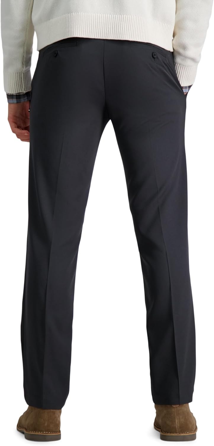 Haggar Men's Cool 18 Pro Straight Fit Flat Front Super Flex Waistband Casual Pant - Image 3