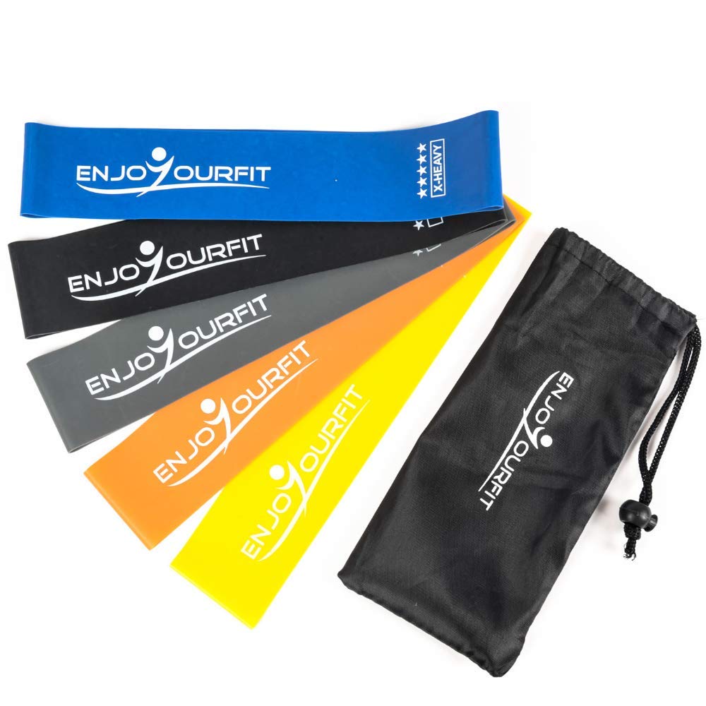 SOGUDE Bande élastique Fitness En Tissu – Lot De 3 Niveaux De Résistance, Latex Naturel, Avec Sac De Rangement – Pour Gym, Yoga, Pilates