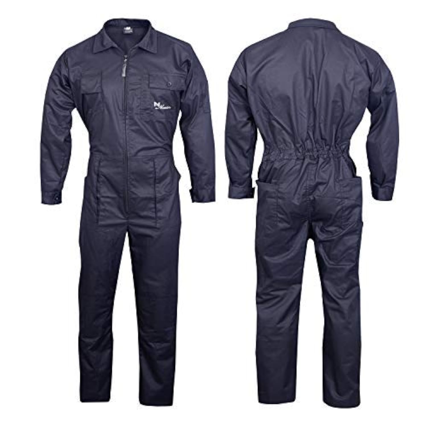 NORMAN Black Men's Coveralls Boiler suit Overalls for Warehouse Garages Workers Heavy Duty