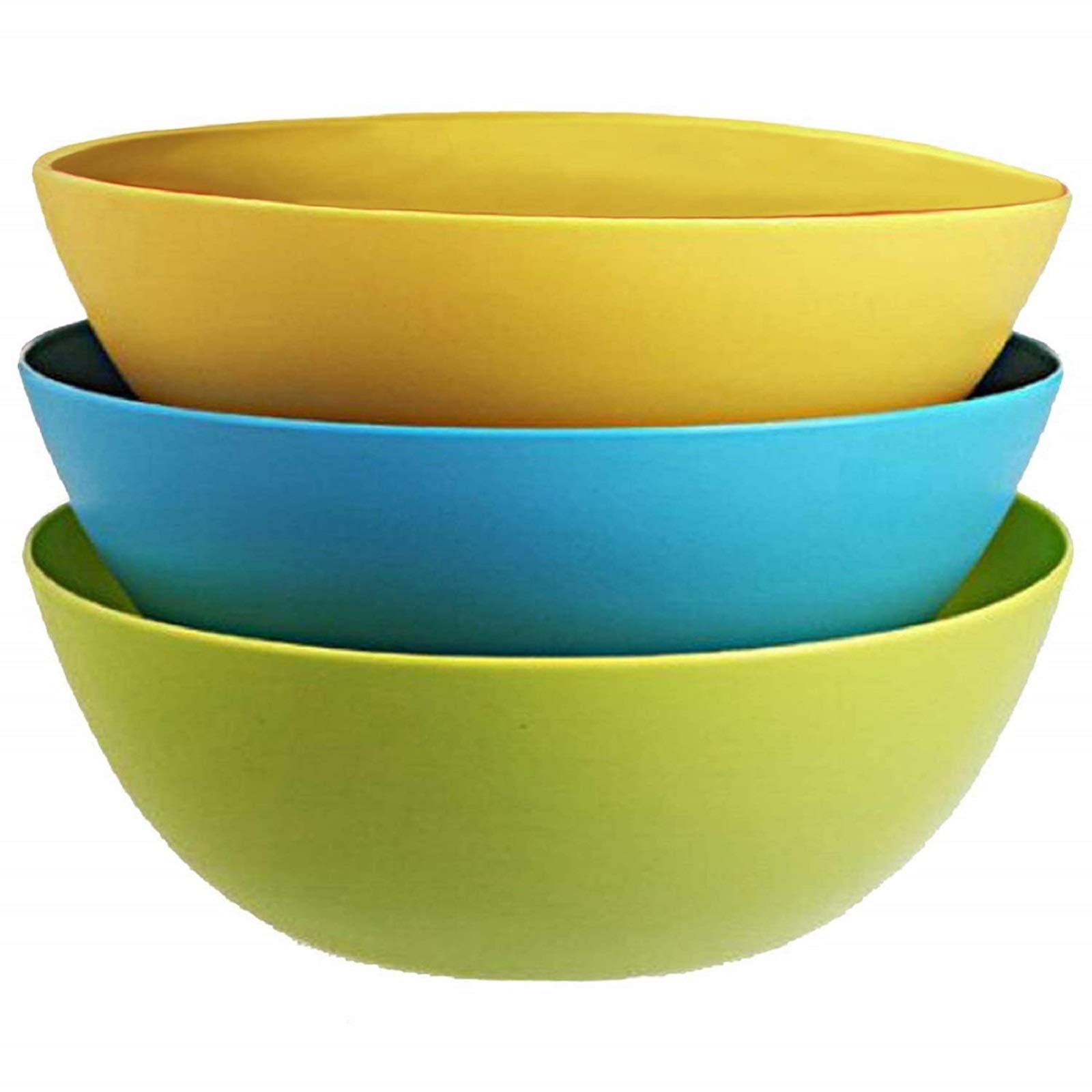 Kuber Industries Plastic Microwave Safe 3 Pieces Mixing Bowl Set- 2000 ML (Multi) - CTKTC034743