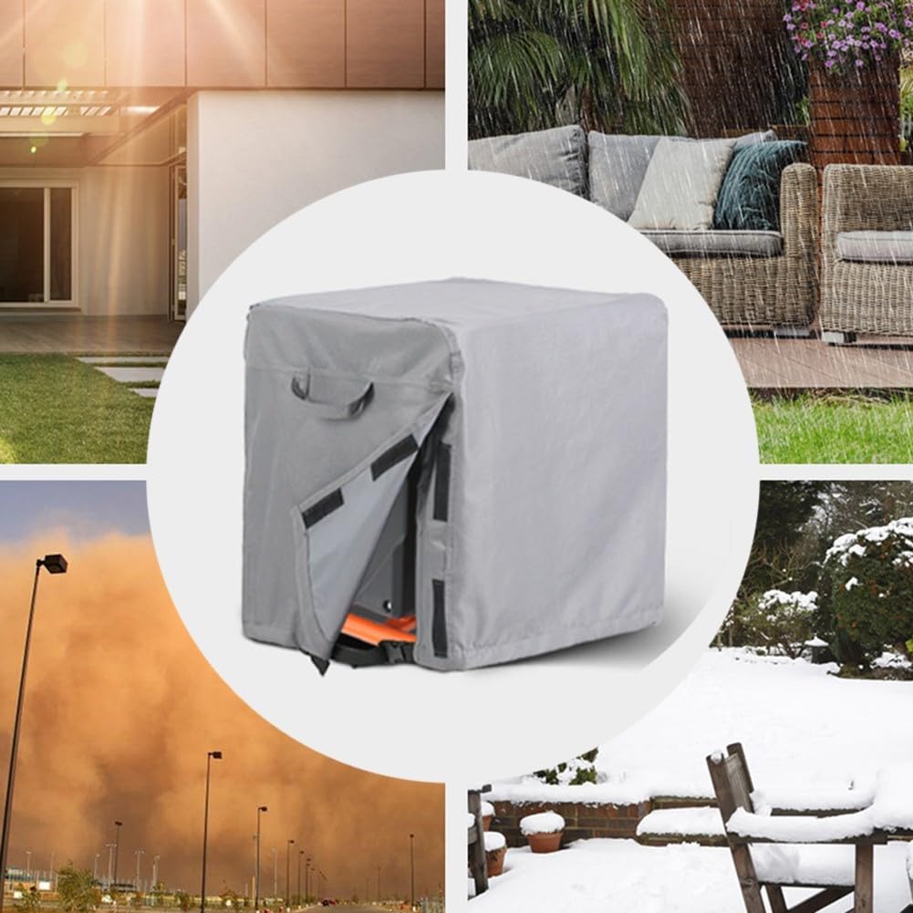 Copertura generatore esterno 600D resistente agenti atmosferici pioggia neve UV 81x61x61 cm