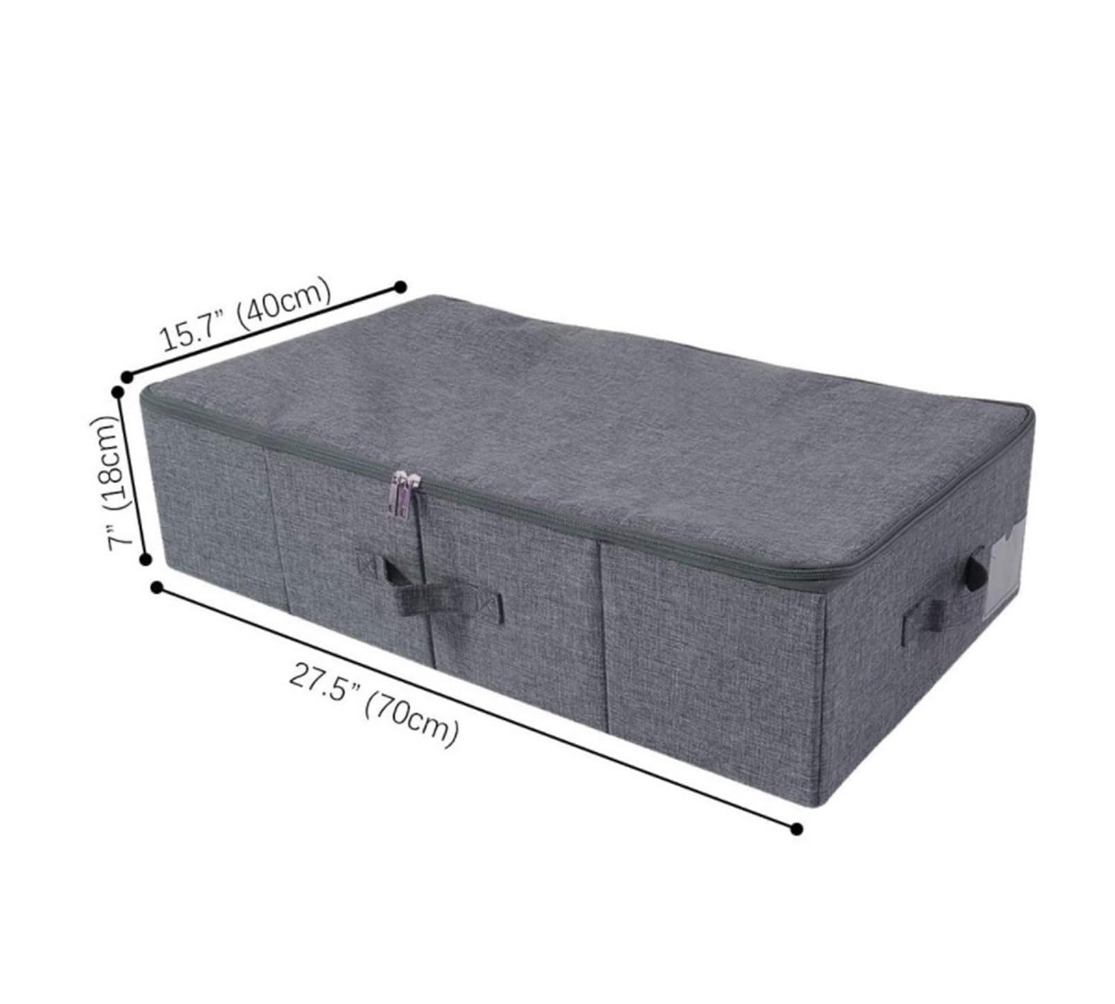 Bolsas Almacenaje Ropa Caja De Almacenamiento Plegable con Cubierta De Doble Cremallera Debajo De La Cama Cesta De Almacenamiento De Ropa Organizador Armario para Edredones(G)